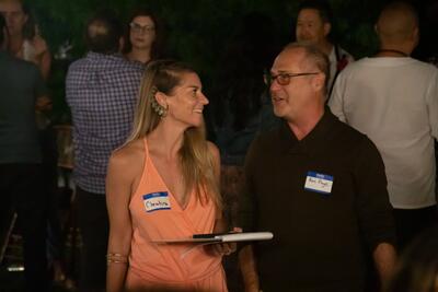 Christina Weber with Ken Page at Dating Dojo Venice event