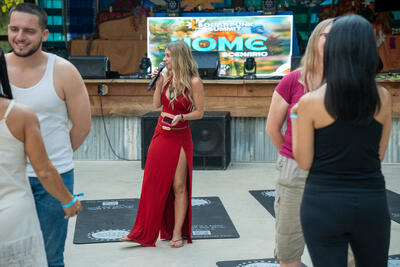 Christina Weber on the branded stage at Solar Punk Summit